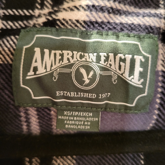 American Eagle Plaid Flannel Shirt - Picture 4 of 13